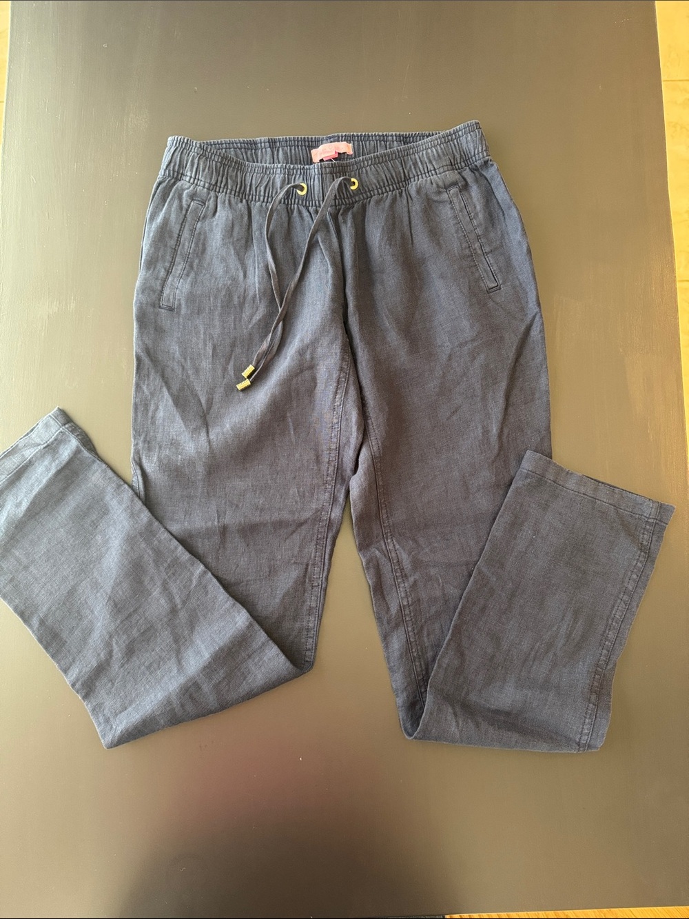 Lilly Pulitzer Aden linen pants pants-true navy-extra small NWT